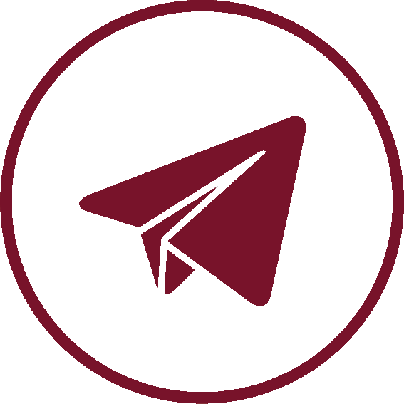 Icon Telegram rot